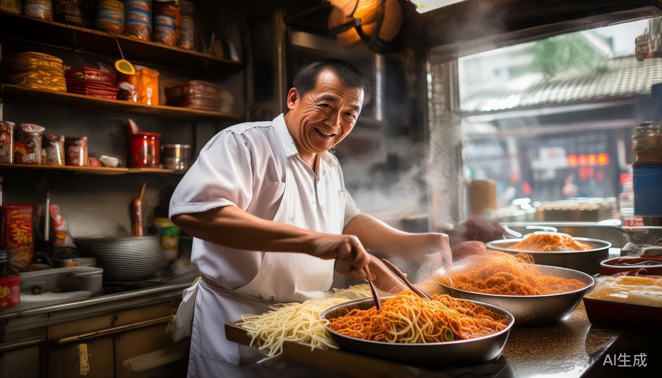 我曾在快手上看到一位美食主播“