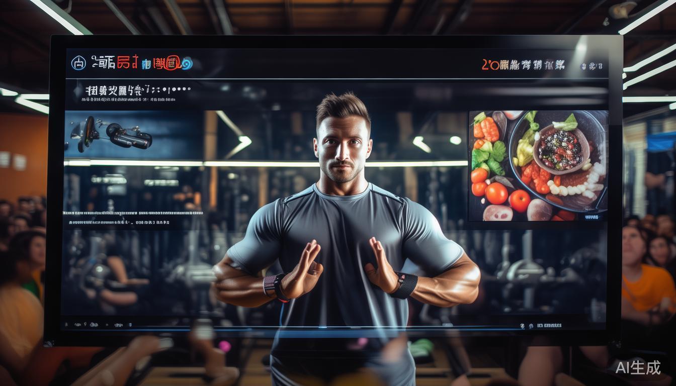 某健身教练在快手上分享自己的健