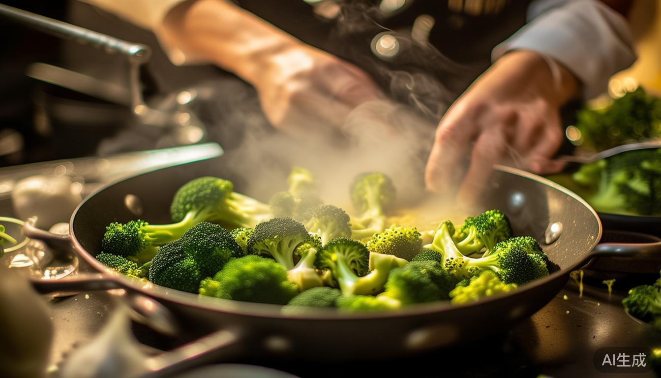 首先，我将蒜切成末，用油爆香。