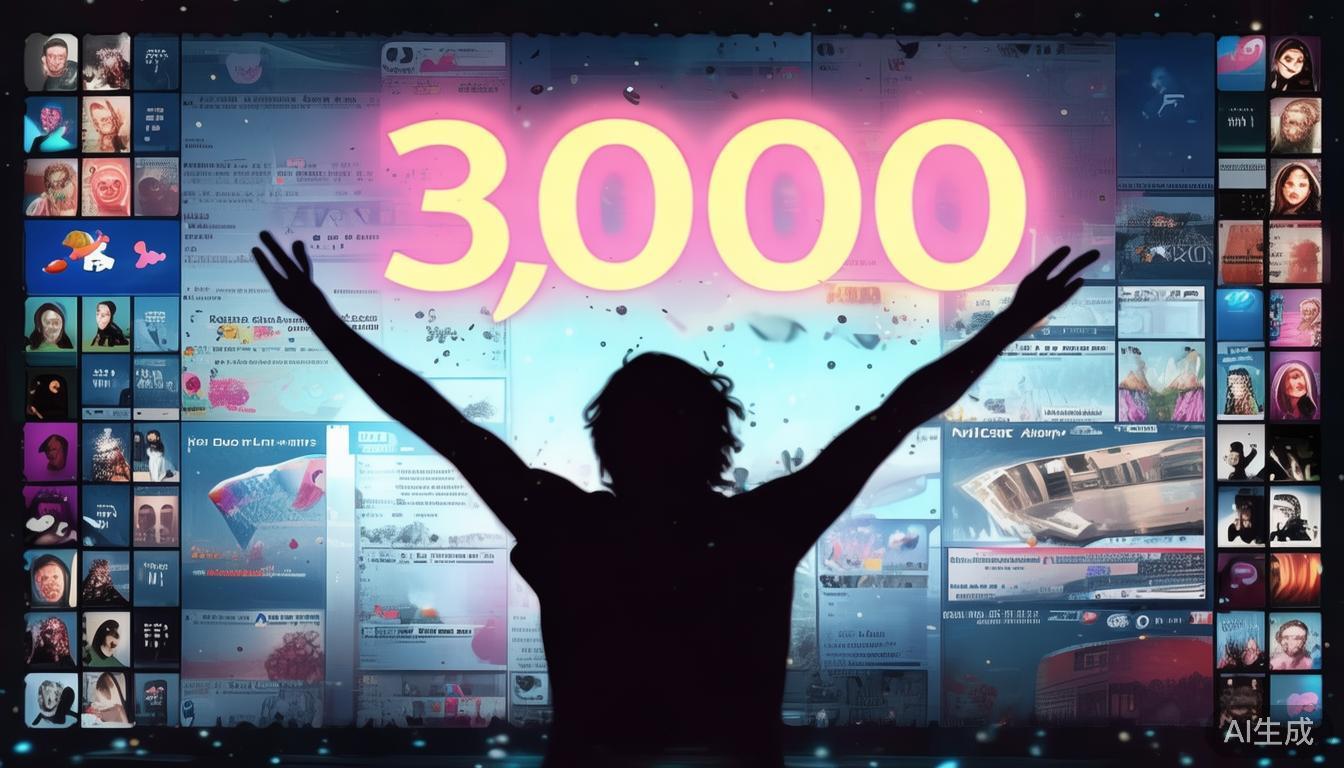微博3000粉丝，这个数字也是