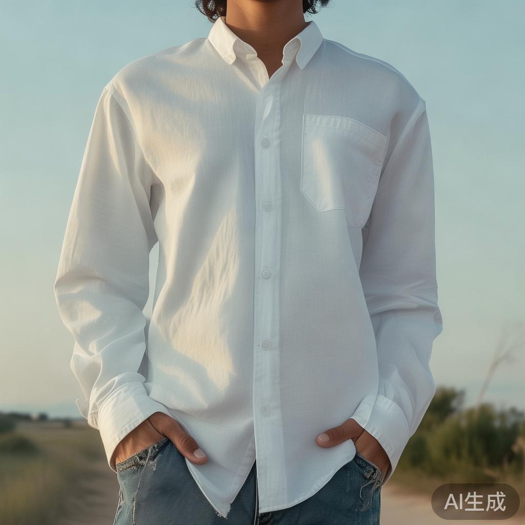 “我偏爱简约风格，一件白衬衫，